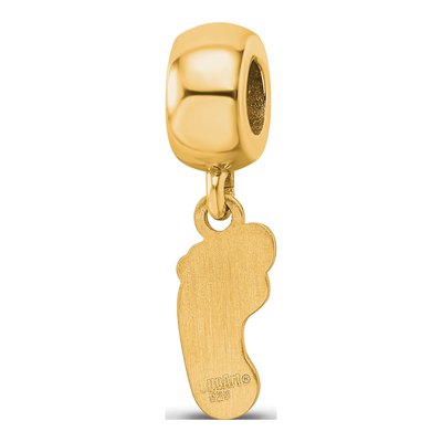 University of North Carolina Gold-Plated Sterling Silver Small UNC Tar Heels Dangle Bead – view 5