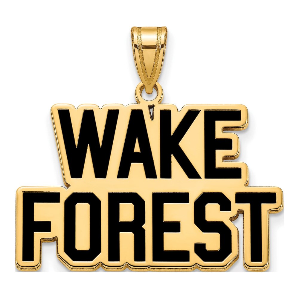 Wake Forest University Gold-Plated Sterling Silver Large Deacon Enameled Pendant