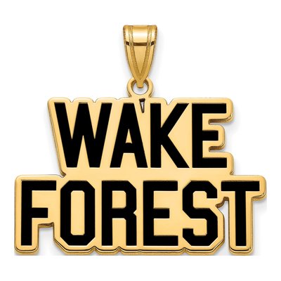 Wake Forest University Gold-Plated Sterling Silver Large Deacon Enameled Pendant