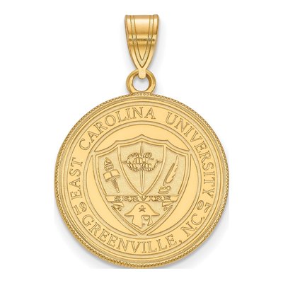 East Carolina University Gold-Plated Sterling Silver Large Crest Pendant