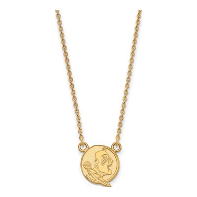 Florida State University Gold-Plated Sterling Silver Small FSU Seminoles Pendant Necklace