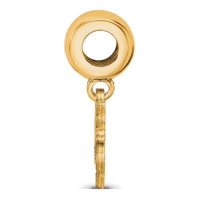 Georgia Institute of Technology Gold-Plated Sterling Silver Small Tech Jacket Dangle Bead – view 2