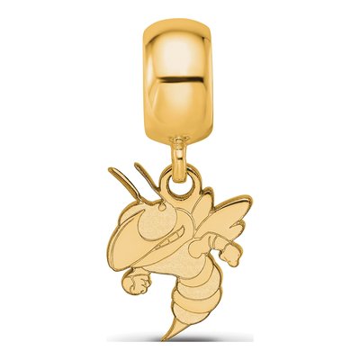 Georgia Institute of Technology Gold-Plated Sterling Silver Small Tech Jacket Dangle Bead – view 4