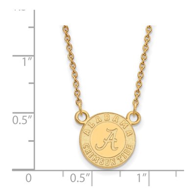University of Alabama Gold-Plated Sterling Silver Small Crimson Tide Pendant Necklace – view 2