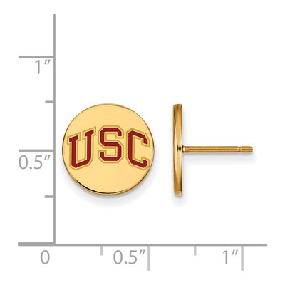 USC Trojans Extra Small Enameled Disc Earrings – view 2