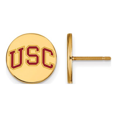 USC Trojans Extra Small Enameled Disc Earrings