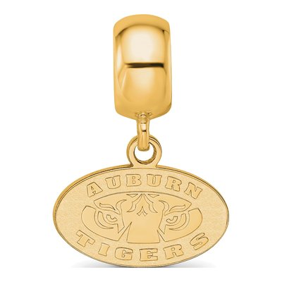 Auburn University Gold-Plated Sterling Silver Extra Small Tigers Dangle Bead – view 4