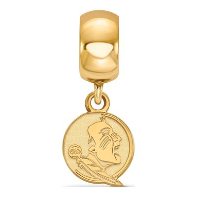 Florida State University Gold-Plated Sterling Silver Extra Small FSU Seminoles Dangle Bead – view 3