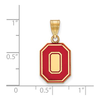 Ohio State University Gold-Plated Sterling Silver Medium Letter O Pendant – view 2