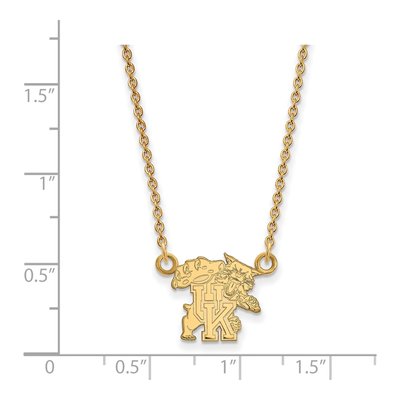 University of Kentucky Gold-Plated Sterling Silver Small Wildcat Necklace – view 2