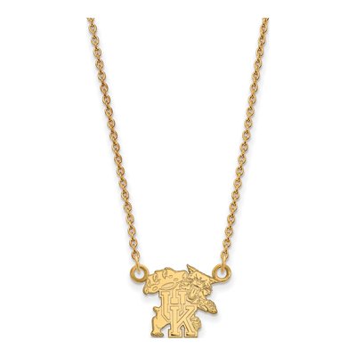 University of Kentucky Gold-Plated Sterling Silver Small Wildcat Necklace