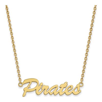 East Carolina Pirates Script Pendant Necklace