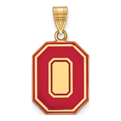 Ohio State University Gold-Plated Sterling Silver Large Letter O Pendant