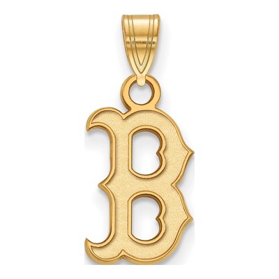 Boston Red Sox Gold-Plated Sterling Silver Small Letter B Pendant