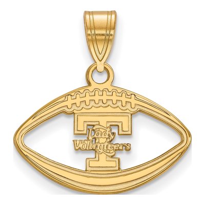 University of Tennessee Gold-Plated Sterling Silver Medium Vols Football Pendant