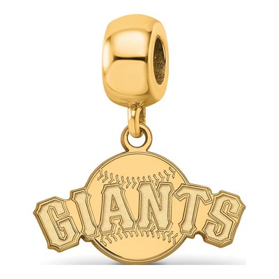 San Francisco Giants Gold-Plated Sterling Silver Small SF Dangle Bead