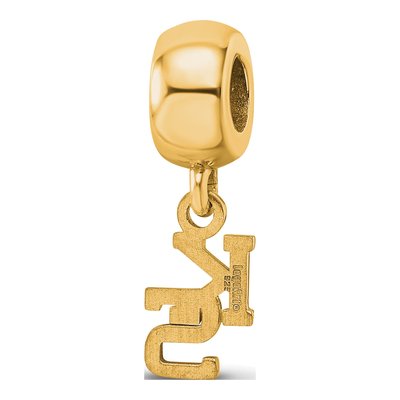 Kansas State University Gold-Plated Sterling Silver Extra Small K-S Dangle Bead – view 5