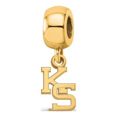 Kansas State University Gold-Plated Sterling Silver Extra Small K-S Dangle Bead