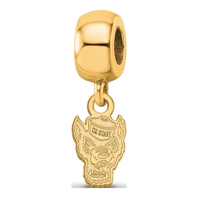 NC State Wolf Dangle Bead Charm