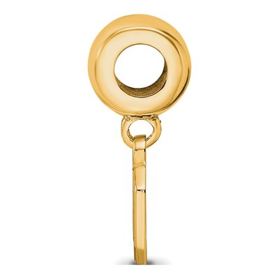 Ohio State University Gold-Plated Sterling Silver Extra Small Letter O Dangle Bead – view 3