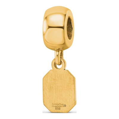 Ohio State University Gold-Plated Sterling Silver Extra Small Letter O Dangle Bead – view 6