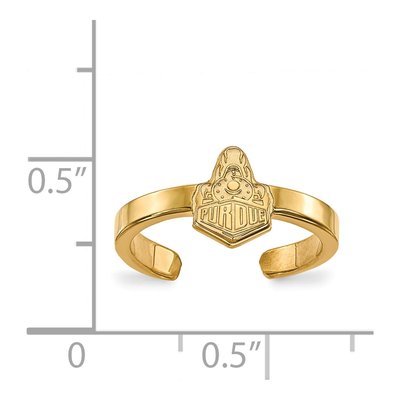 Purdue University Gold-Plated Sterling Silver Boilermakers Toe Ring – view 2