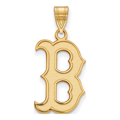 Boston Red Sox Gold-Plated Sterling Silver Large Letter B Pendant