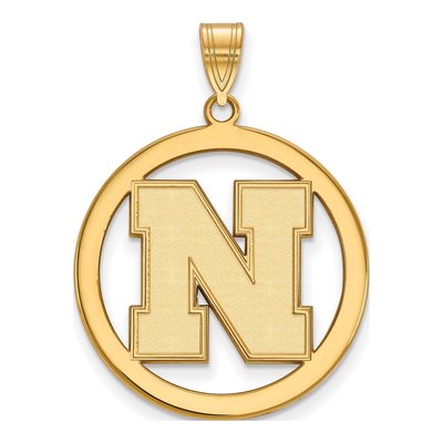 University of Nebraska Gold-Plated Sterling Silver Large Letter N Pendant