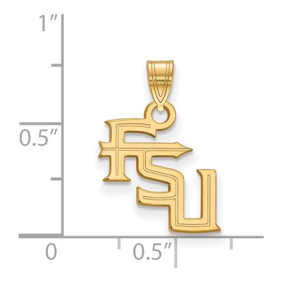 Florida State University Gold-Plated Sterling Silver FSU Small Pendant – view 2