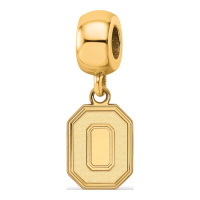 Ohio State University Gold-Plated Sterling Silver Small Letter O Dangle Bead