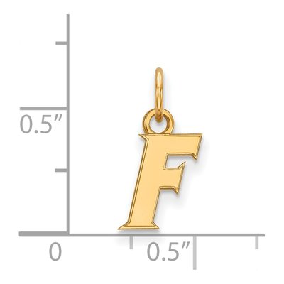 University of Florida Gold-Plated Sterling Silver Extra Small Of Letter F Pendant – view 2