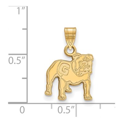 University of Georgia Gold-Plated Sterling Silver Small Bulldog Pendant – view 2