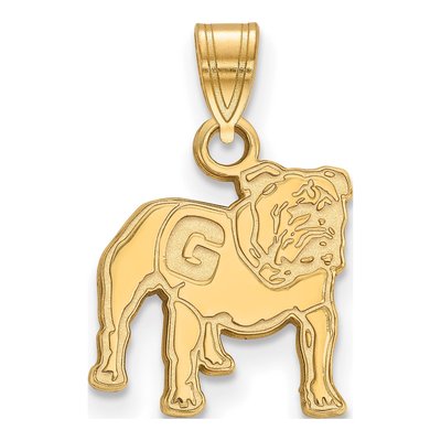 University of Georgia Gold-Plated Sterling Silver Small Bulldog Pendant