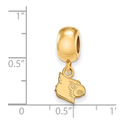 University of Louisville Gold-Plated Sterling Silver Extra Small Cardinal Dangle Bead – view 2