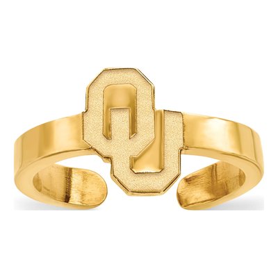 University of Oklahoma Gold-Plated Sterling Silver OU Toe Ring