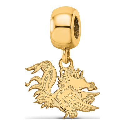 University of South Carolina Gold-Plated Sterling Silver Small Gamecock Dangle Bead