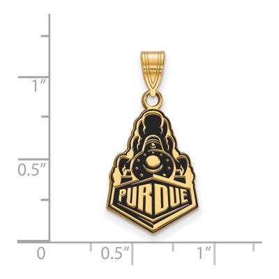 Purdue University Gold-Plated Sterling Silver Large Boilermakers Train Pendant – view 2