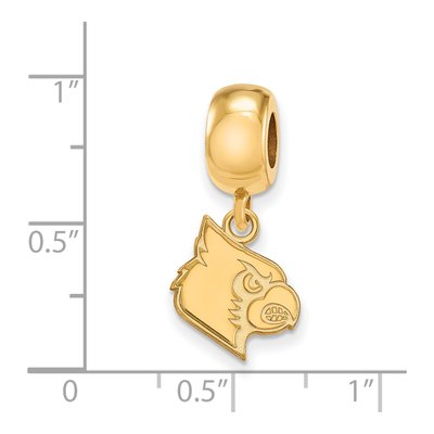 University of Louisville Gold-Plated Sterling Silver Small Cardinal Dangle Bead – view 2