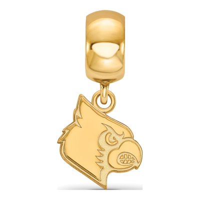 University of Louisville Gold-Plated Sterling Silver Small Cardinal Dangle Bead – view 3