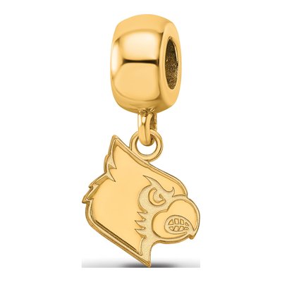 University of Louisville Gold-Plated Sterling Silver Small Cardinal Dangle Bead