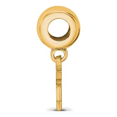 Michigan State University Gold-Plated Sterling Silver Extra Small Spartan Dangle Bead – view 2