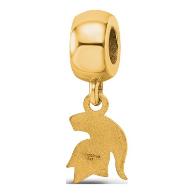 Michigan State University Gold-Plated Sterling Silver Extra Small Spartan Dangle Bead – view 5