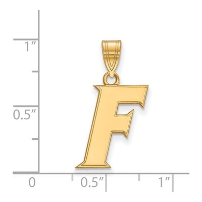 University of Florida Gold-Plated Sterling Silver Medium Letter F Pendant – view 2