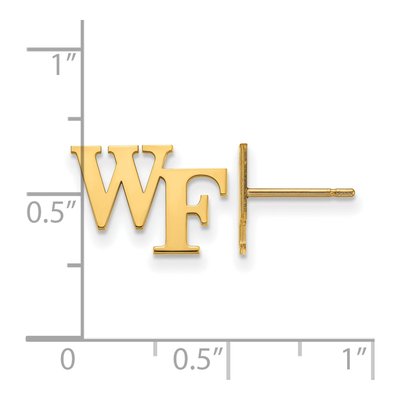 Wake Forest University Gold-Plated Sterling Silver Stud Earrings – view 2