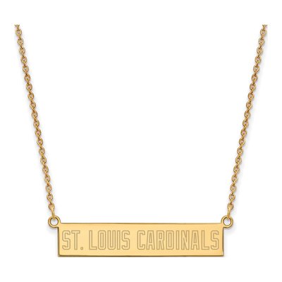 St. Louis Cardinals Gold-Plated Sterling Silver Bar Necklace