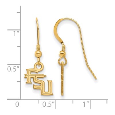 Florida State University Gold-Plated Sterling Silver FSU Earrings – view 2