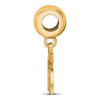Michigan State University Gold-Plated Sterling Silver Small Spartan Dangle Bead – view 2