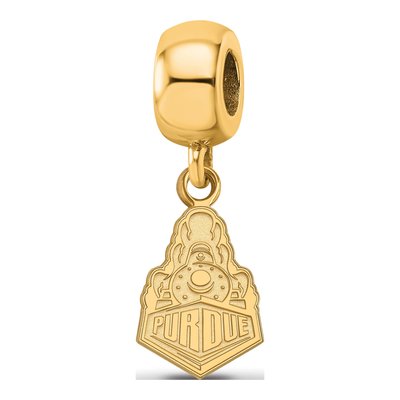 Purdue University Gold-Plated Sterling Silver Small Boilermakers Train Dangle Bead