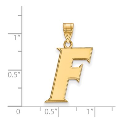 University of Florida Gold-Plated Sterling Silver Large Letter F Pendant – view 2