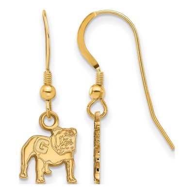 University of Georgia Gold-Plated Sterling Silver Bulldog Earrings